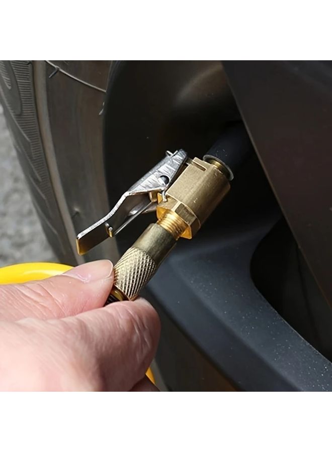 Durable Brass Portable Air Compressor Nozzle Quick Connect Press Pump For Tires Wheels - Image 1