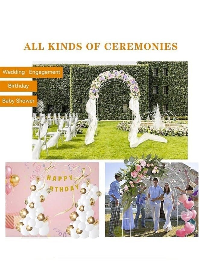 Generic Garden Arch Tredllis for Climbing Plants Metal Wedding Arches Ceremony Party Outdoor Floral Decor Arbor Courtyard Arbor Trellis White  - Image 3
