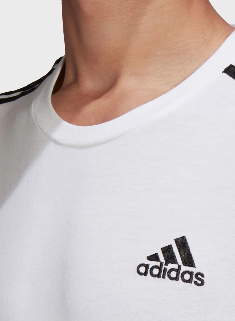 Adidas 3 Stripe T-Shirt
