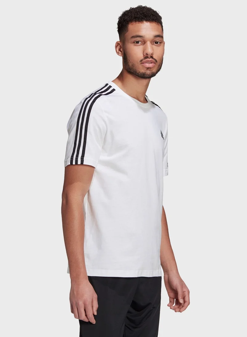 Adidas 3 Stripe T-Shirt