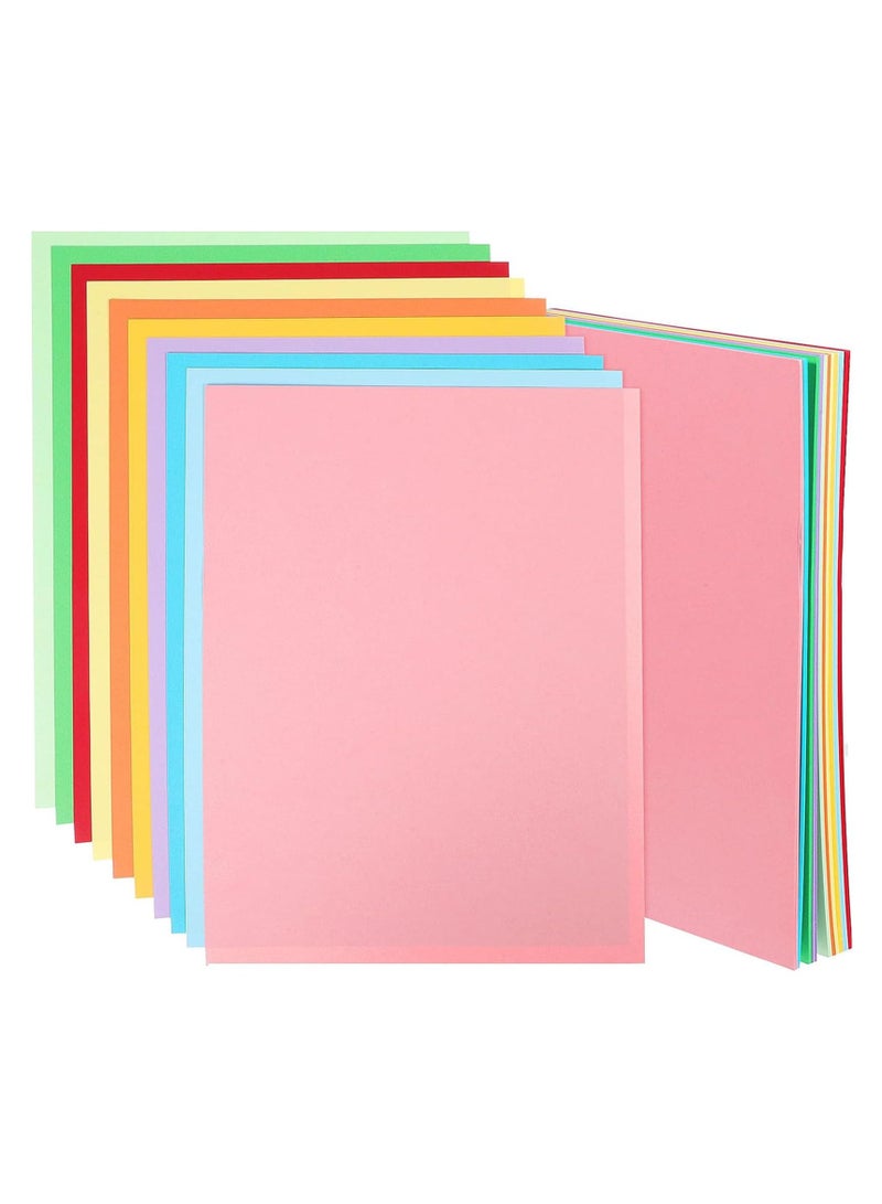 100 Sheets A4 Colored Cardstock Paper, 10 Assorted Color, 11.7x8.3inch, Card Stock Paper Can Be Used for Drawing, Writing, Doodling, Printing, DIY Kids Art Craft - Image 1