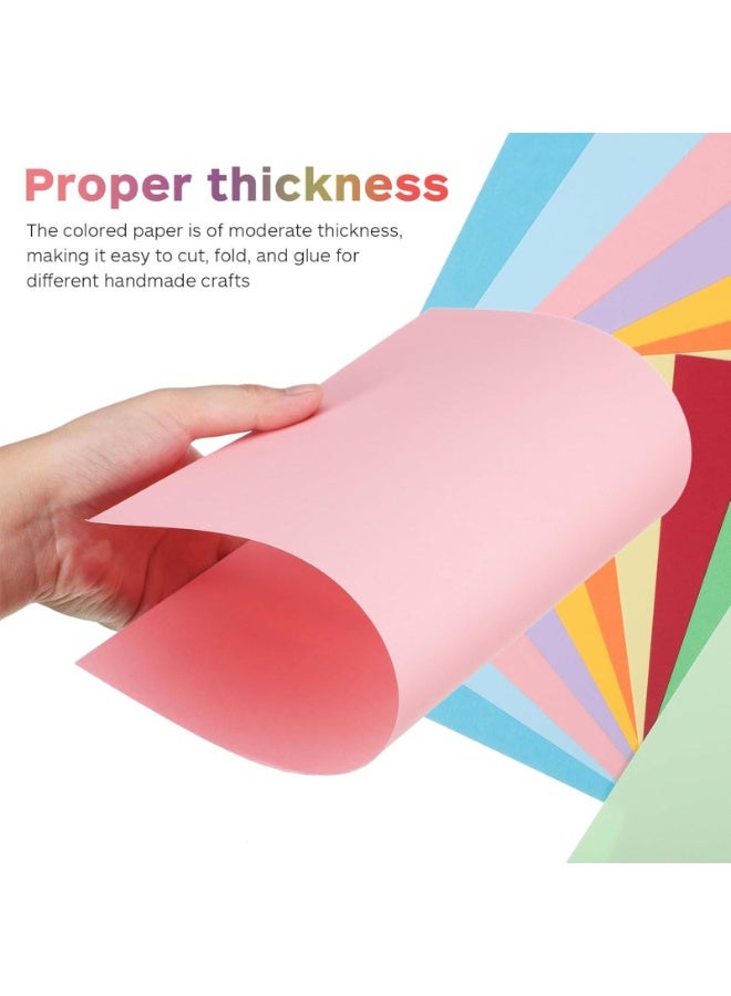 100 Sheets A4 Colored Cardstock Paper, 10 Assorted Color, 11.7x8.3inch, Card Stock Paper Can Be Used for Drawing, Writing, Doodling, Printing, DIY Kids Art Craft - Image 5