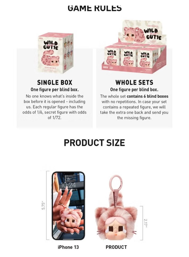 CRY BABY 100% أصلي سلسلة كراي بيبي وايلد بات كيوتي تمثال بلاستيكي محشو قلادة صندوق مفاجآت فردي - Image 2