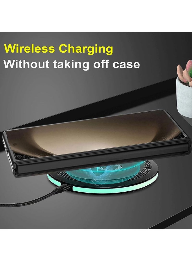 CATANES غطاء جلد لجهاز سامسونج جالاكسي زد فولد 5 مع حماية كاملة ضد الخدوش للشاشة باللون البني - Image 4