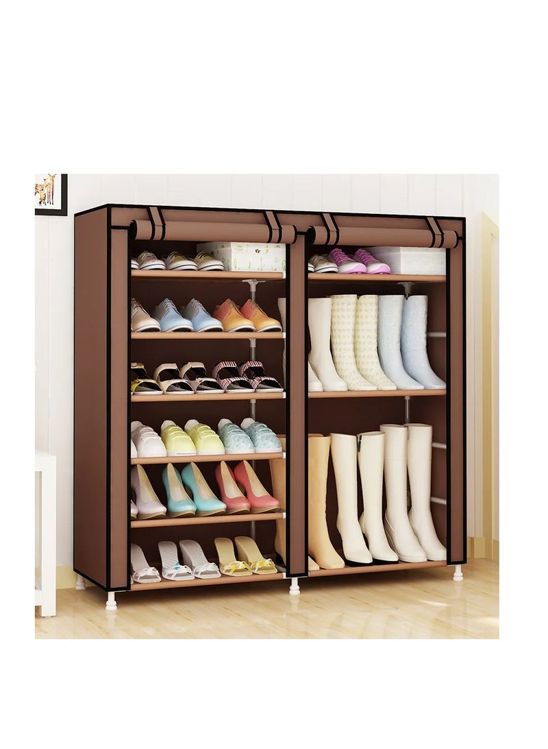 RollsTimi  Simple Dustproof Shoe Rack Coffee Brown - Image 2