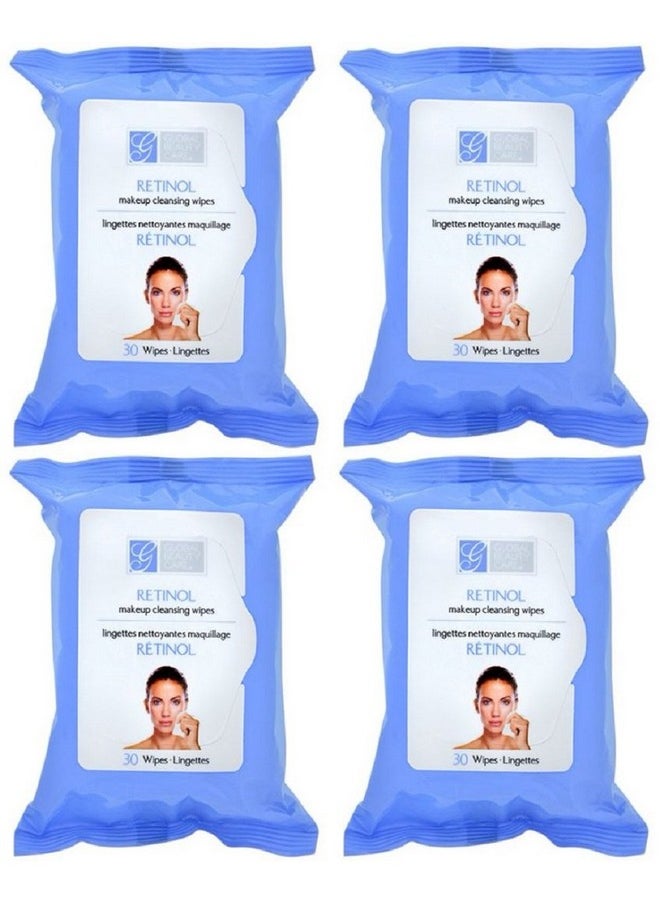 Global Beauty Care - Retinol Makeup Cleansing Cloth Wipes 4Pk (100 Wipes) (Regular) - Image 1