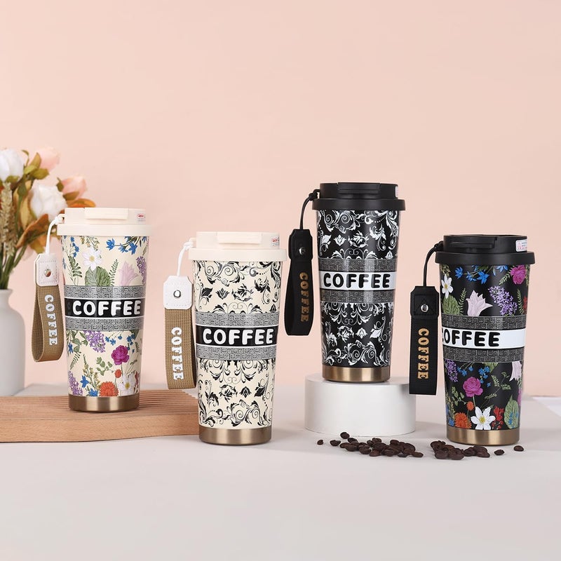 CozyNook 530ml Insulated Coffee Mug Leakproof Thermal Tumbler for Car, Office & Travel, Stainless Steel Hot & Cold Cup Gift for Men & Women | كوب قهوة حراري ستانلس ستيل مانع للتسرب - Image 4