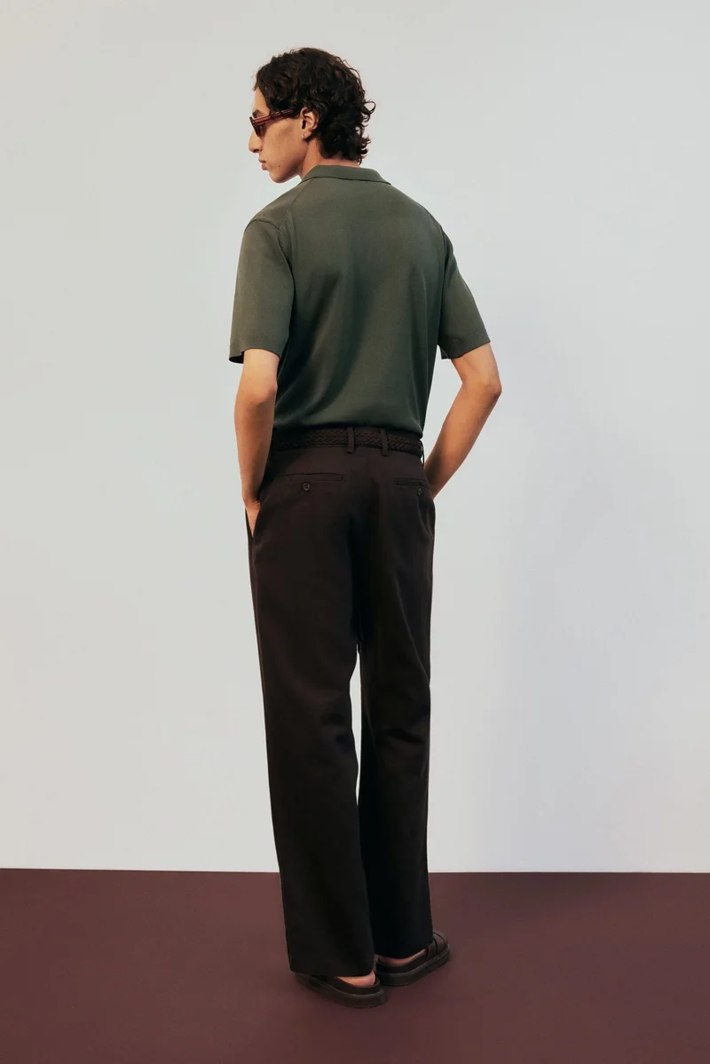 H&M Regular Fit Fine-knit polo shirt