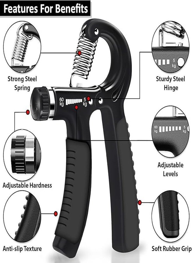 AYN Hand Grip Exerciser Strengthener with Adjustable Counter | Sports Trainer for Wrist, Forearm & Finger Strength | Injury Recovery & Athletes | 60kg Resistance Stress Relief Arthritis - Image 5