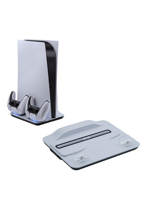 PS5 Stand and Cooling Station with Controller Charging Station for Playsation 5 Standard Disc Digital Console PS5 Accessories Charging Dock with 4 Speed Levels Cooling System