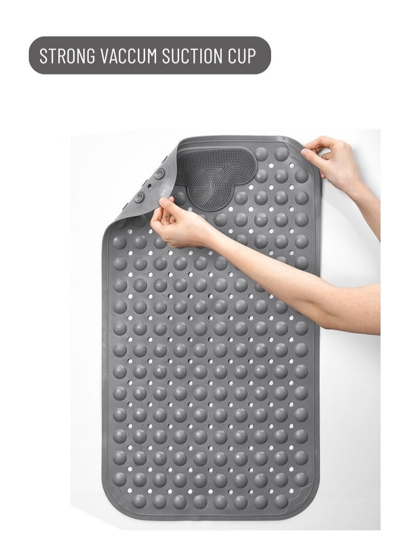 Mei Lifestyle Anti-Slip Massage Bathroom Bath Tub Mats with Suction Cup and Drain Hole Quick Drying Shower Floor Mat (40×70CM)  - Image 2