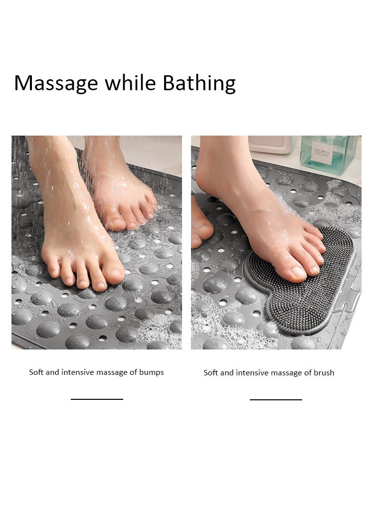 Mei Lifestyle Anti-Slip Massage Bathroom Bath Tub Mats with Suction Cup and Drain Hole Quick Drying Shower Floor Mat (40×70CM)  - Image 3