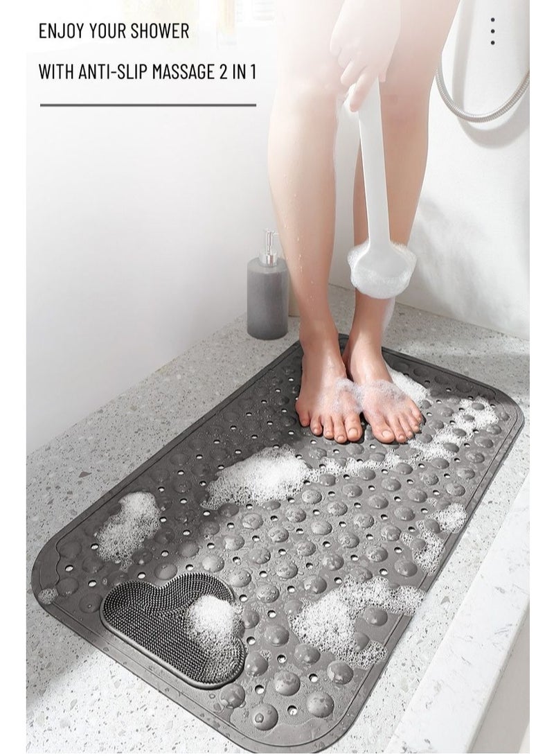 Mei Lifestyle Anti-Slip Massage Bathroom Bath Tub Mats with Suction Cup and Drain Hole Quick Drying Shower Floor Mat (40×70CM)  - Image 5