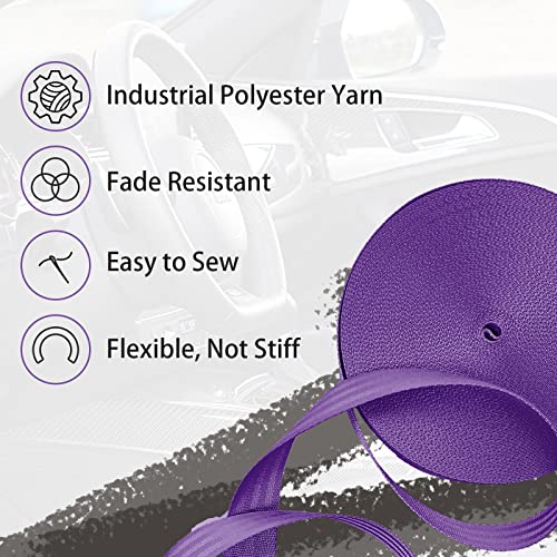 WEBSUKA Polyester Webbing Strap 16+Colors – 1"&1.5"&1.9" – 16.5 25 33 55 Yards Heavy Duty Webbing Roll, Flat Webbing Strap for Indoor&Outdoor Gear, Climbing, DIY Crafting, Repairing 1.5" 55yards - Image 4