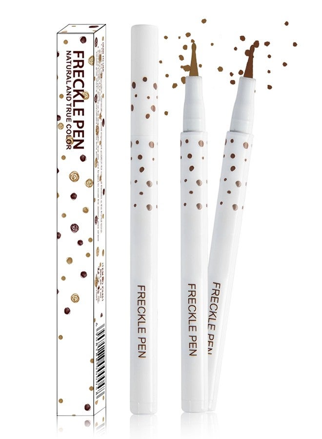 Erinde إيريندي 2 قطع قلم أساس بقعة سائلة مقاوم للماء، بقع وجه مزيفة طبيعية وحيوية، مكياج بقع مزيفة يدوم طويلاً، سريع الجفاف، طابع بقع مزيفة ناعم، قلم بقع 02 متوسط و03 داكن - Image 1