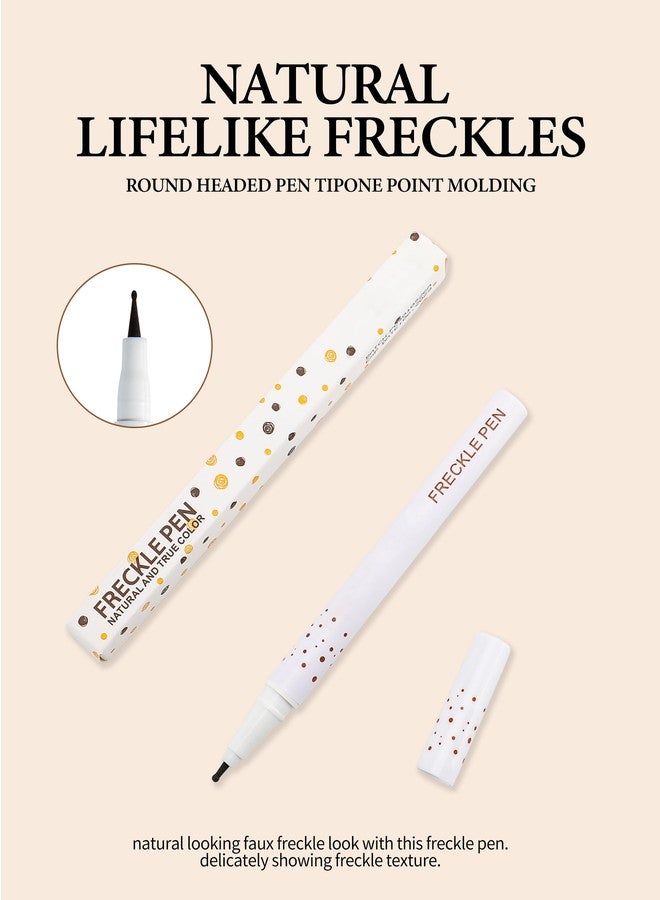 Erinde إيريندي 2 قطع قلم أساس بقعة سائلة مقاوم للماء، بقع وجه مزيفة طبيعية وحيوية، مكياج بقع مزيفة يدوم طويلاً، سريع الجفاف، طابع بقع مزيفة ناعم، قلم بقع 02 متوسط و03 داكن - Image 2