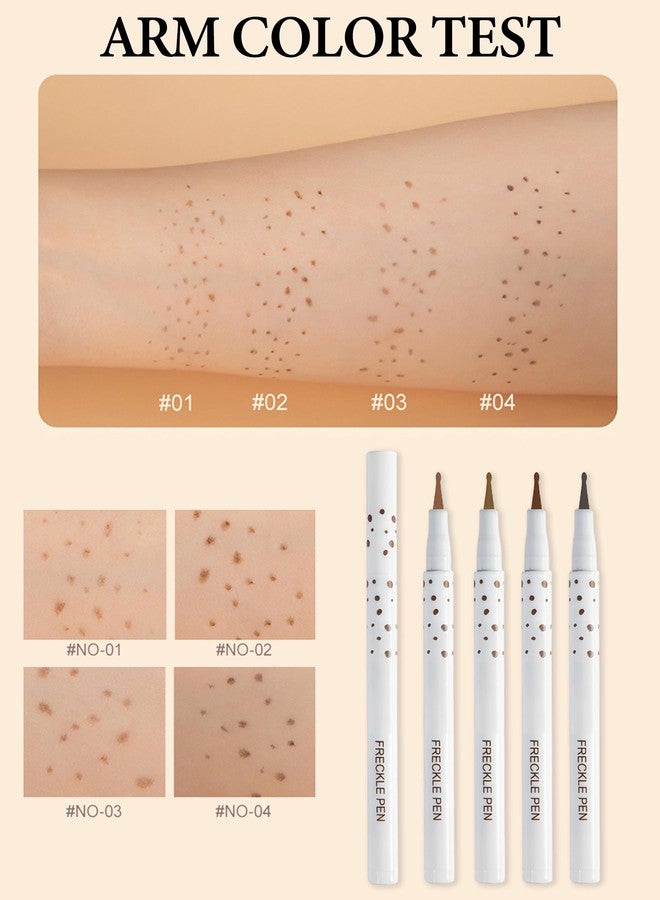 Erinde إيريندي 2 قطع قلم أساس بقعة سائلة مقاوم للماء، بقع وجه مزيفة طبيعية وحيوية، مكياج بقع مزيفة يدوم طويلاً، سريع الجفاف، طابع بقع مزيفة ناعم، قلم بقع 02 متوسط و03 داكن - Image 3