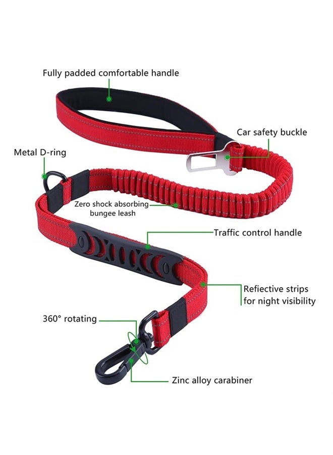 طوق كلب متعدد الوظائف مع حزام أمان (أسود) - Image 1