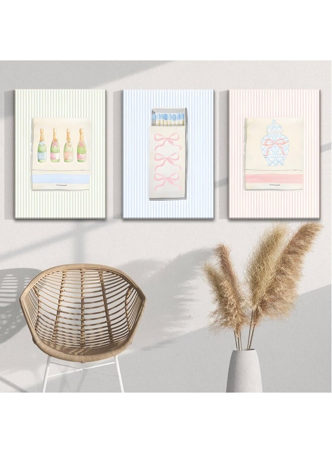 Djmwtb Grandmillenial Matchbox Wall Art Set of 3 (Preppy, 12"x16" Canvas) - Image 5