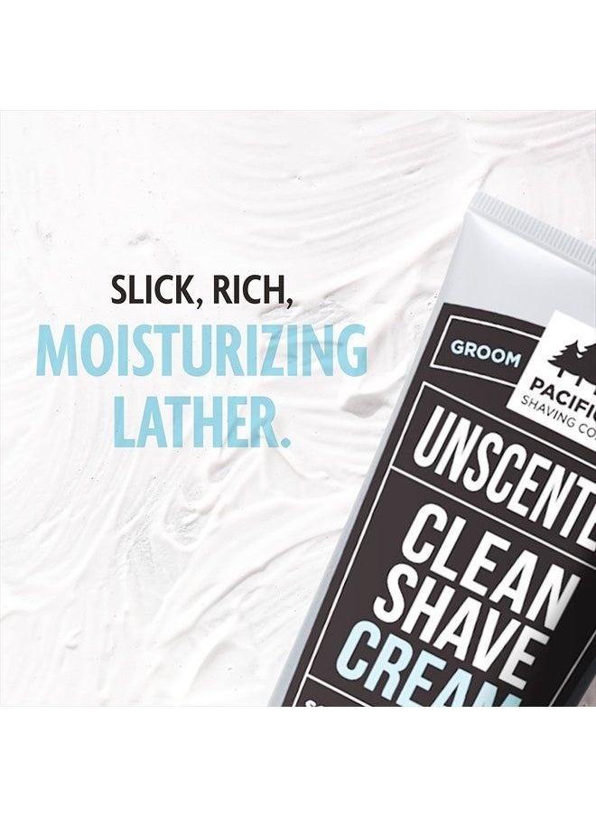 pacific shaving company - Clean Shaving Cream - Shea Butter + Vitamin E Shave Cream for Hydrated Sensitive Skin - Clean Formula for a Smooth, Anti-Redness + Irritation-Free Shave Cream (7 Oz, 2 Pack) - Image 1