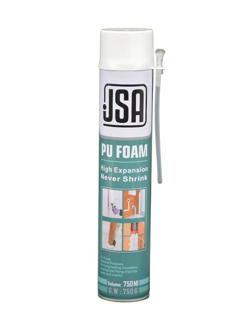 JSA Snail Polyurethane Foam - High-Density Sealant Spray with Extended Reach Tip for Weatherproof Insulation Heat Preservation and Gap-Filling in Construction Home Repairs and DIY Projects