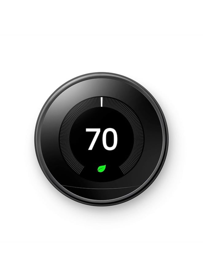 Nest - Nest 3rd Generation learning programmable Thermostat Carbon Black T3016US - Image 1