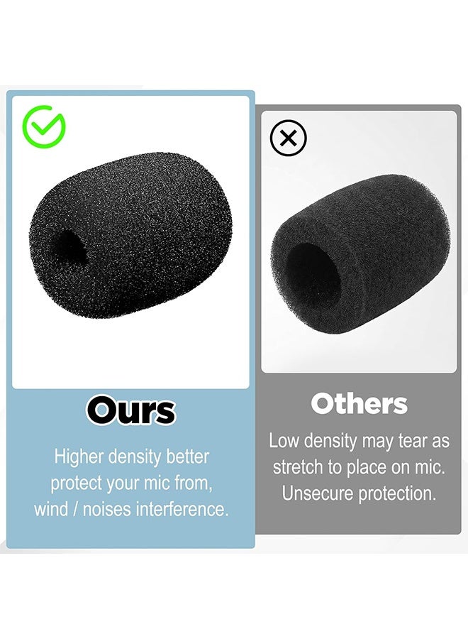 Headset Microphone Covers Foam, Lapel Headset Microphone Windscreen Sponge Foam Microphone Windscreen Mini Foam Cover for Variety of Headset Microphone Noise Reduction (100pcs) - Image 4