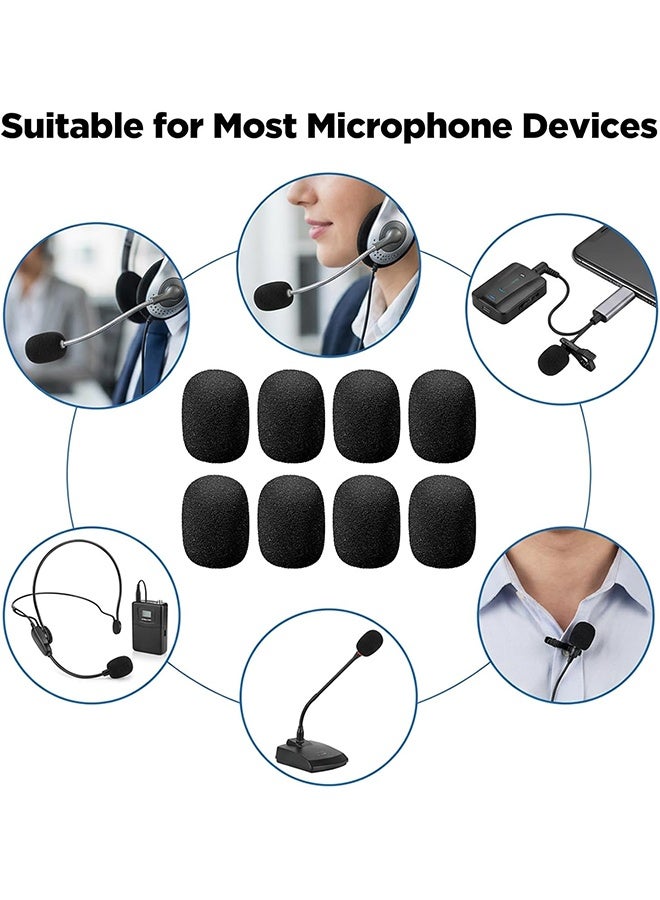 Headset Microphone Covers Foam, Lapel Headset Microphone Windscreen Sponge Foam Microphone Windscreen Mini Foam Cover for Variety of Headset Microphone Noise Reduction (100pcs) - Image 3
