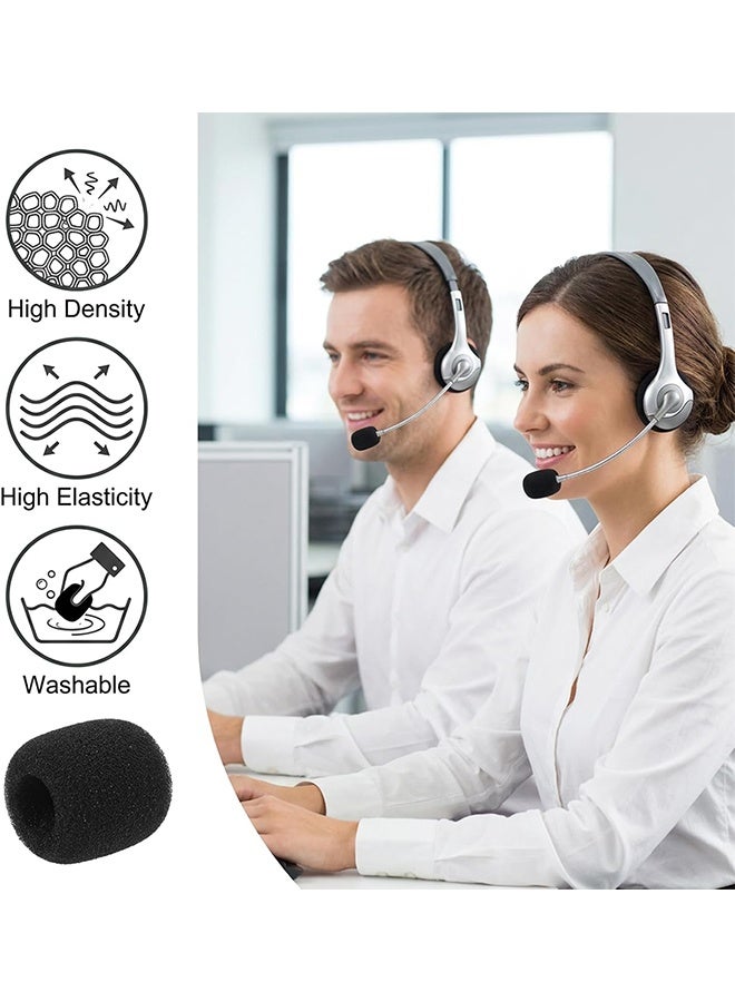 Headset Microphone Covers Foam, Lapel Headset Microphone Windscreen Sponge Foam Microphone Windscreen Mini Foam Cover for Variety of Headset Microphone Noise Reduction (100pcs) - Image 5
