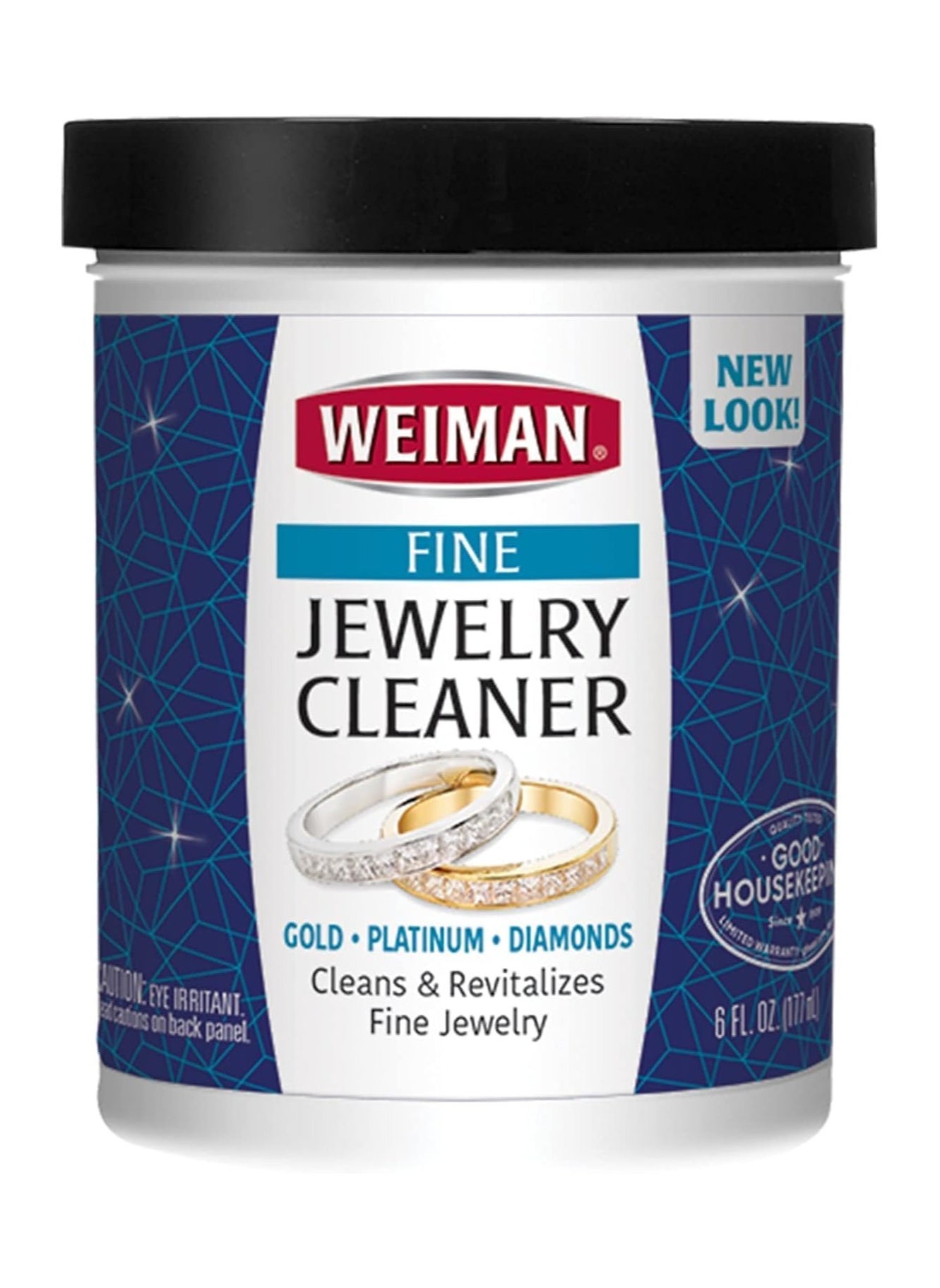 Weiman Fine Jewelry Cleaner Liquid with Cleaning Brush – Restores Shine & Brilliance to Gold, Platinum, Precious Gemstones & Diamond Jewelry, 6 Oz 