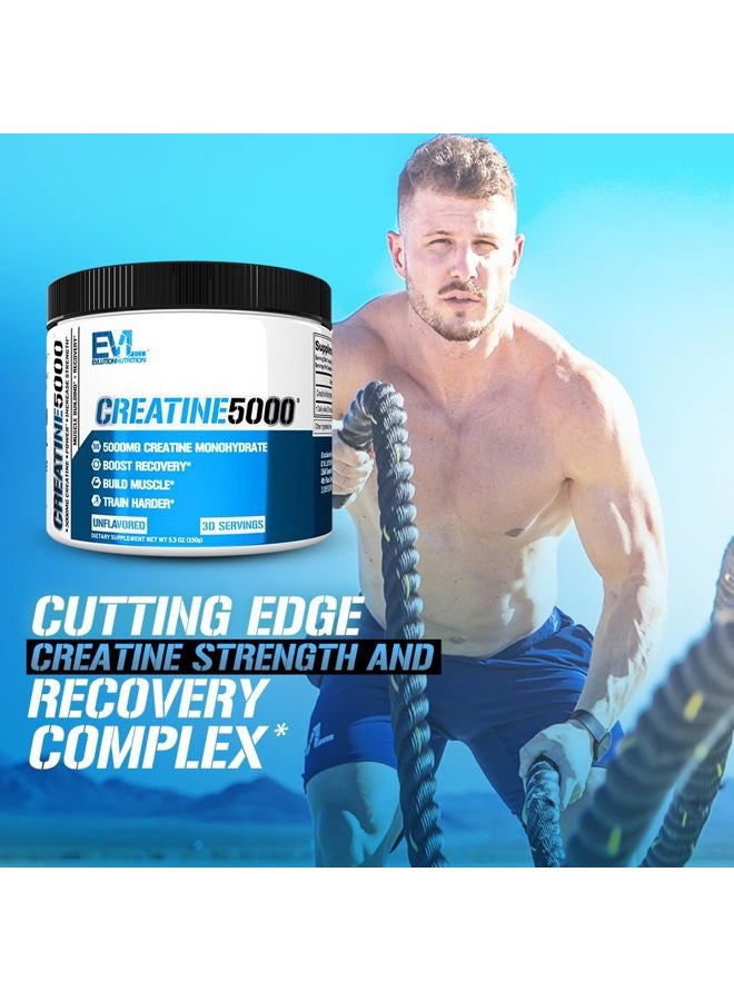 Evlution Pure Creatine Monohydrate Powder 5000mg Nutrition Pre and Post Workout Recovery Drink Mix Creatine Powder for Enhanced Muscle Mass Athletic Performance and Muscle Recovery - Unflavored - Image 3