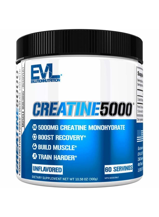Evlution Pure Creatine Monohydrate Powder 5000mg Nutrition Pre and Post Workout Recovery Drink Mix Creatine Powder for Enhanced Muscle Mass Athletic Performance and Muscle Recovery - Unflavored - Image 1