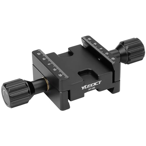 YUEOCT Telescope Mount Dual Dovetail Saddle Clamp for Vixen V Series Dovetail Plate Handle Bar Astronomical OTA Equatorial Head, Female to Female Adapter Base, Support Drop-in Mounting - Image 1