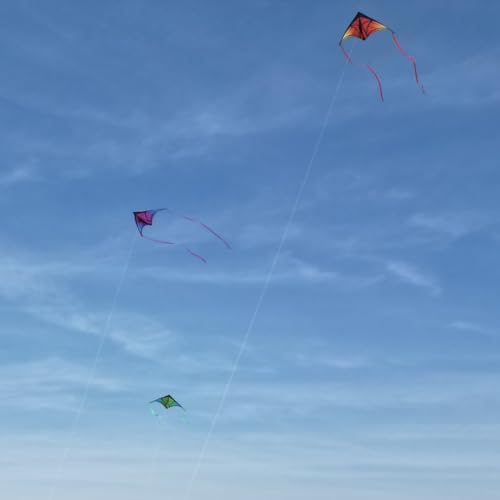 YFAFENGS Delta Kites for Beginners & Kids - Easy Fly Large Outdoor Kite for Beach & Family Activities, Durable Delta Kites for Kids Ages 8-12 & 4-8,Orange - Image 3