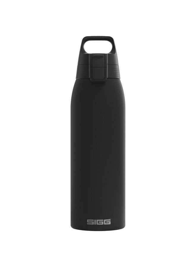 Sigg SIGG - Insulated Water Bottle - Shield Therm One Black - Suitable for Carbonated Beverages - Leakproof - Dishwasher Safe - BPA Free - 90% Recycled Stainless Steel - Black - 34 Oz  - Image 1