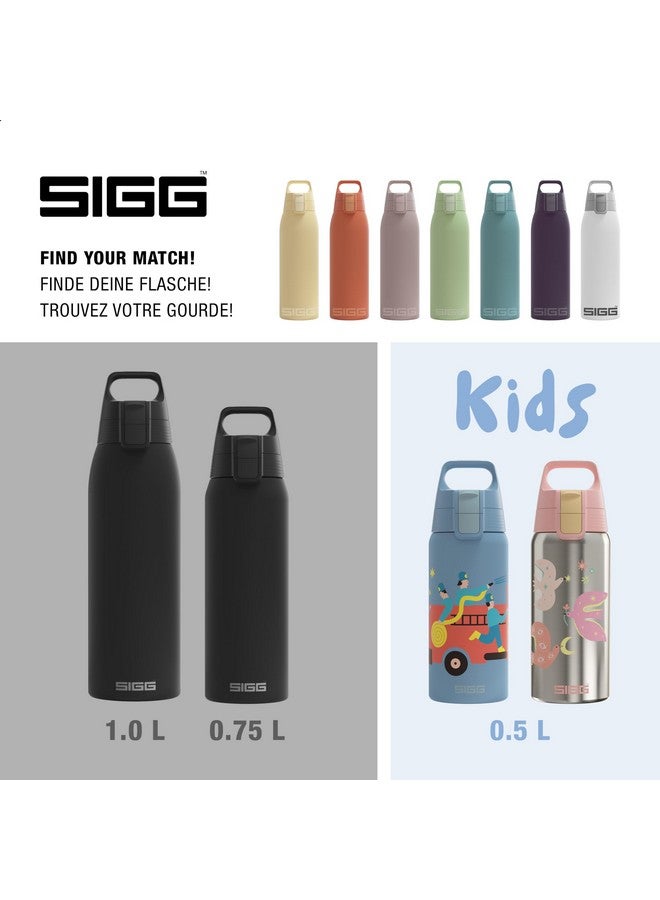 Sigg SIGG - Insulated Water Bottle - Shield Therm One Black - Suitable for Carbonated Beverages - Leakproof - Dishwasher Safe - BPA Free - 90% Recycled Stainless Steel - Black - 34 Oz  - Image 4