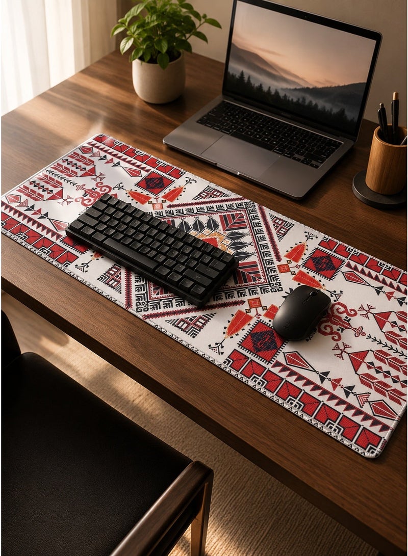 Large Gaming Mouse Pad With Elegant Geometric Design Gaming Accessories And Gaming Desk Decor For Keyboard And Mouse 900 × 400 mm 1 Piece - Image 1