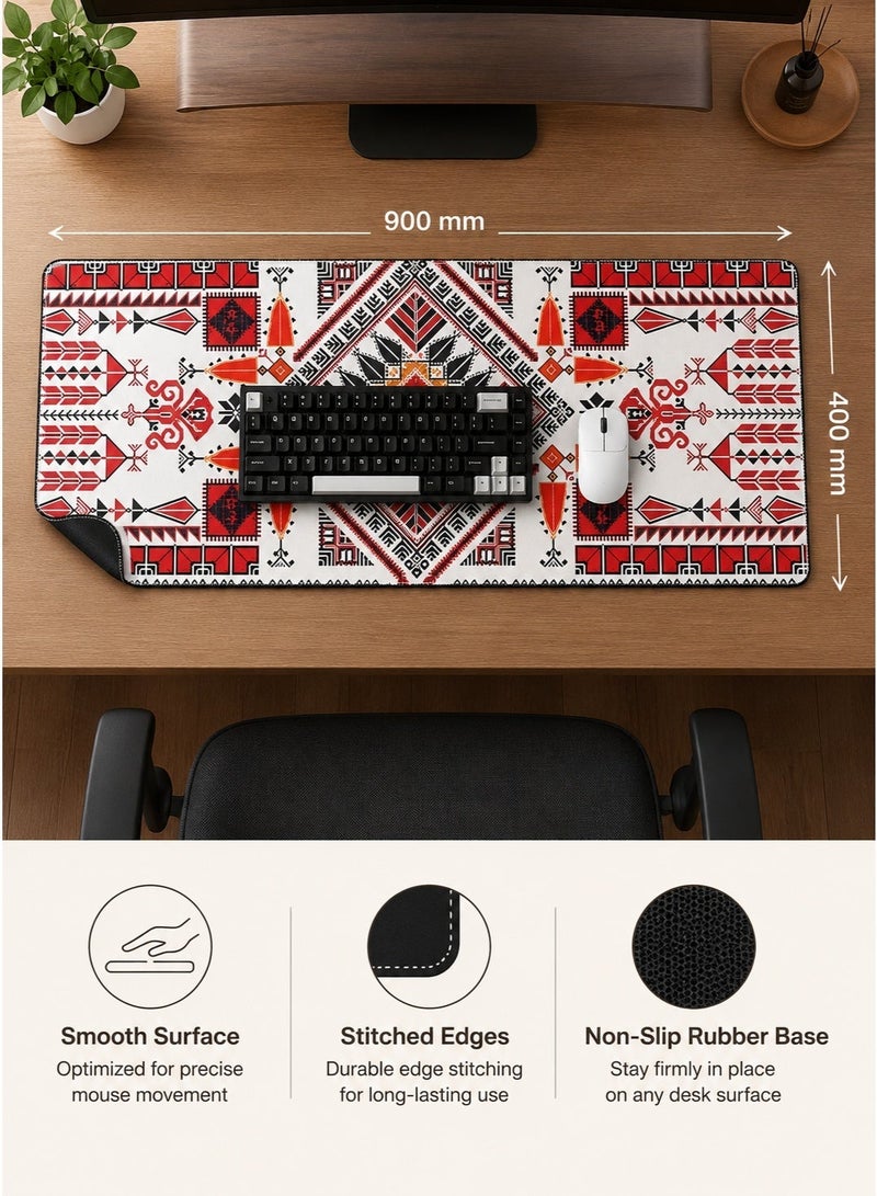 Large Gaming Mouse Pad With Elegant Geometric Design Gaming Accessories And Gaming Desk Decor For Keyboard And Mouse 900 × 400 mm 1 Piece - Image 3