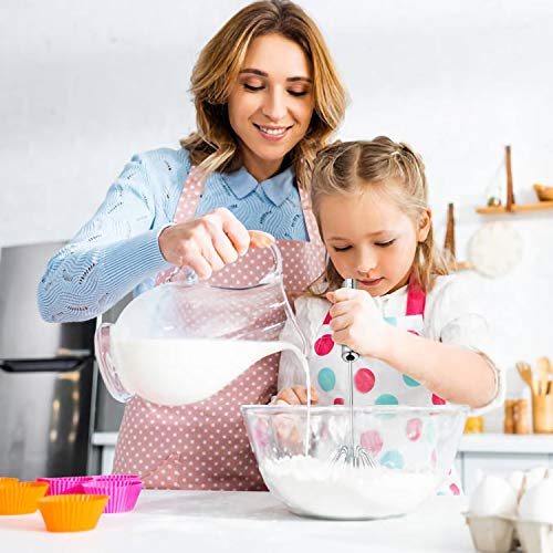 Digead Stainless Steel Egg Whisk, Hand Push Rotary Whisk Blender, Versatile Milk Frother, Hand Push Mixer Stirrer for Blending, Whisking, Beating & Stirring (12in) - Image 3