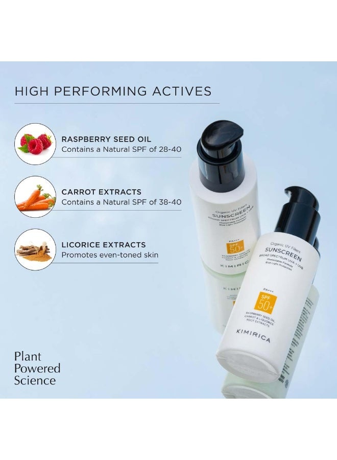 Kimirica Everyday Glow Sunscreen with SPF 50+ PA+++ | Broad Spectrum Protection with organic UV filters | Lightweight cream leaves no white cast | Suitable for every skin type,100ml - Image 3