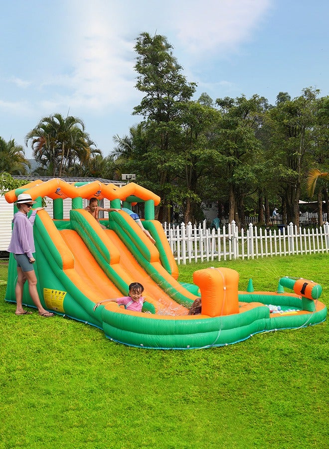 جساي تويز المنتزه المائي مع شريحتين عملاقتين الأطفال والبالغين مركز اللعب المتين للمزاح الخلفي - Image 5