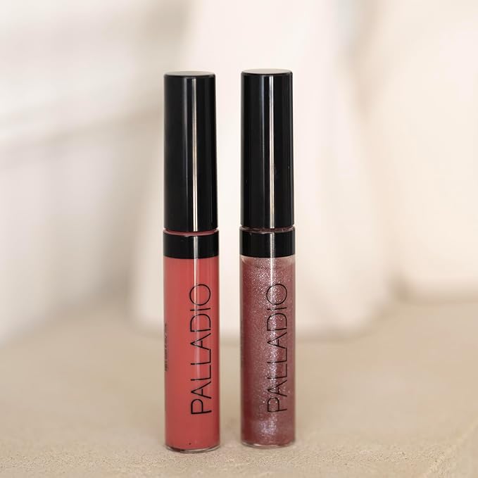 Palladio Lip Gloss NonSticky Lip Gloss Contains Vitamin E and Aloe Offers Intense Color and Moisturization Minimizes Lip Wrinkles Softens Lips with Beautiful Shiny Finish Champagne