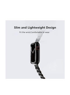 ten.tech TenTech Magnetic Genuine Leather Watch Band for Apple Watch Ultra/Ultra 2, Size 49mm 45mm 44mm 42, Adjustable Sport Band with Magnetic Closure for iWatch Series 9/8/7/6/5/4/3/2 /1/SE – black  - Image 3