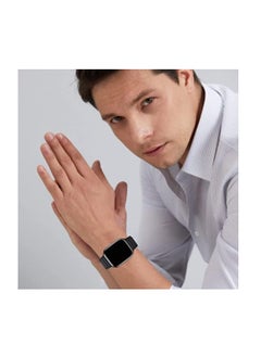 ten.tech TenTech Magnetic Genuine Leather Watch Band for Apple Watch Ultra/Ultra 2, Size 49mm 45mm 44mm 42, Adjustable Sport Band with Magnetic Closure for iWatch Series 9/8/7/6/5/4/3/2 /1/SE – black  - Image 5