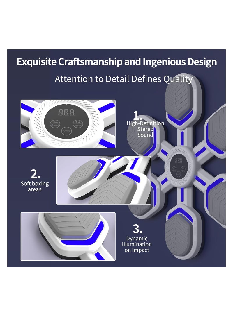 SOLARAE Smart Bluetooth Music Boxing Trainer with Wall-Mounted Electronic Targets, Boxing Gloves Included - Perfect for Home Workouts and Agility Training Equipment. - Image 4