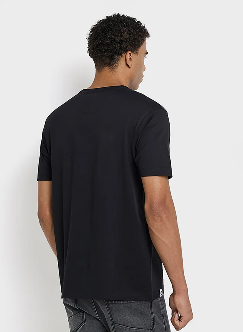 بين شيرمان Mercerised Cotton Chest Print T-Shirt