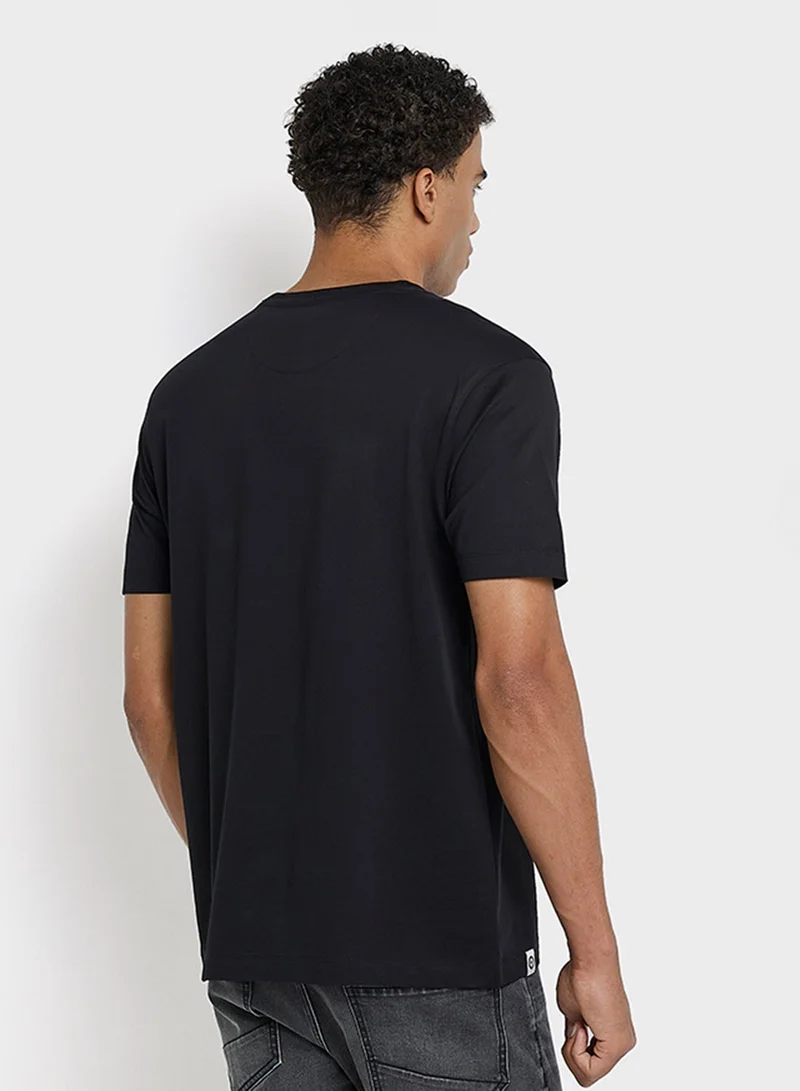 Ben Sherman Mercerised Cotton Chest Print T-Shirt