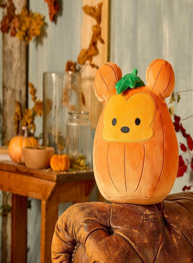 Disney Store Official Mickey Mouse Pumpkin Squishmallows Plush - 11 Inch Disney Halloween Stuffed Animal with Embroidered Features, Detailed Plush Sculpting and Soft Squishy Fill - Image 2
