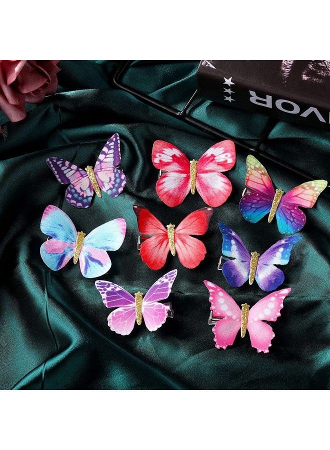STAR WORK Realistic Butterfly Hair Clips 3D Colorful Mesh Butterfly Hair Clips Glitter Barrettes Butterfly Snap Hair Clips Hair Accessories For Teens Women Girls (Pack Of 12 (Mix)) - Image 5