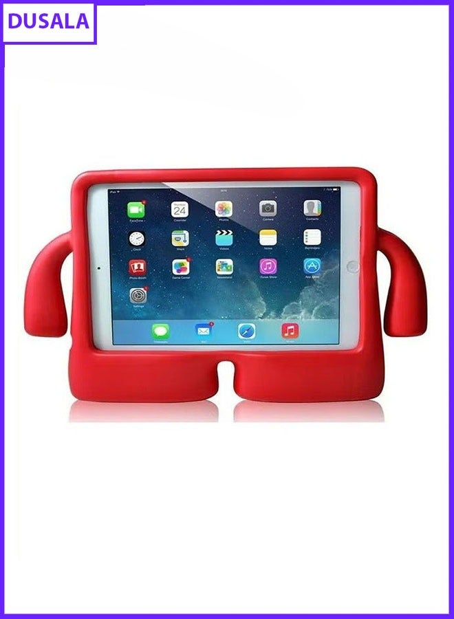 DUSALA Kids Shock‑Proof EVA Case with Handle & Stand for iPad Air 4/5 10.9 2020 2022 Bright Durable Cover(Red)